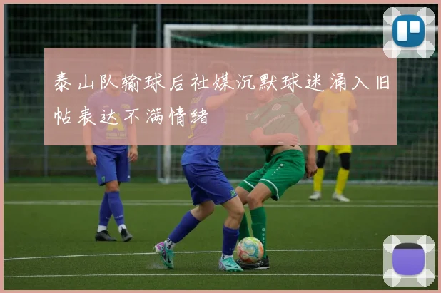泰山队输球后社媒沉默球迷涌入旧帖表达不满情绪